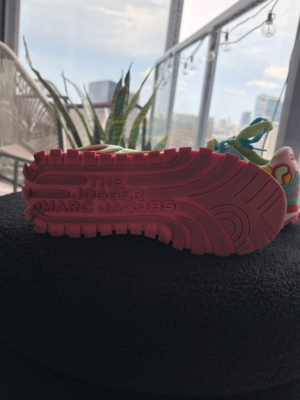 Marc Jacobs Yellow, Teal & Pink Retro Runner Sneakers - Picture 5 of 5